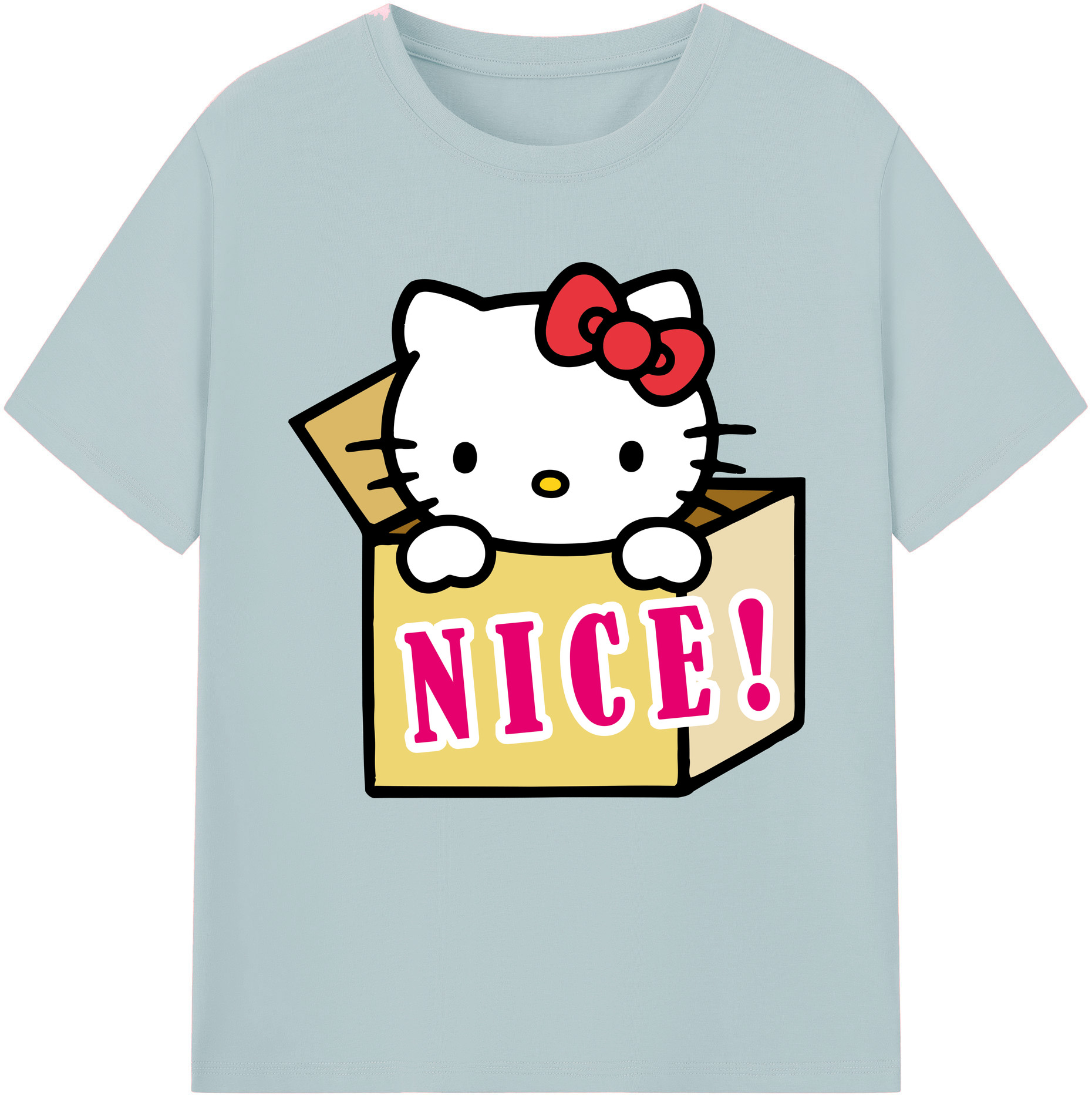 （画像用） Hello Kitty ハローキティ 綿100％半袖Tシャツ（フロントプリント）